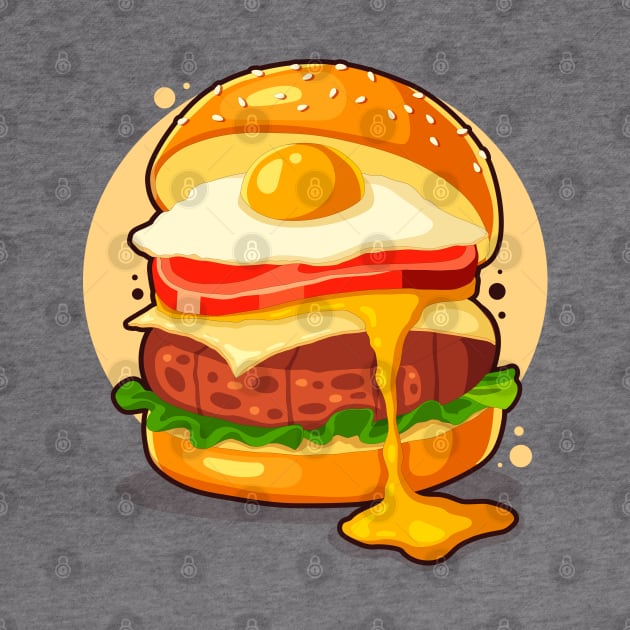 Hand Drawn Burger Illustration by Mako Design 